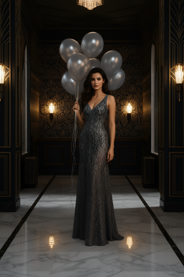 Robes haute couture en dentelles imprimées tarif sur demande.