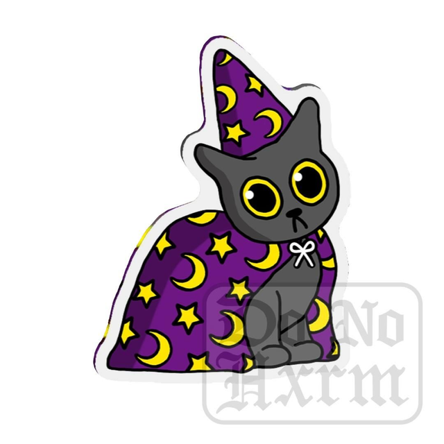 Wizard Cat Acrylic Magnet 