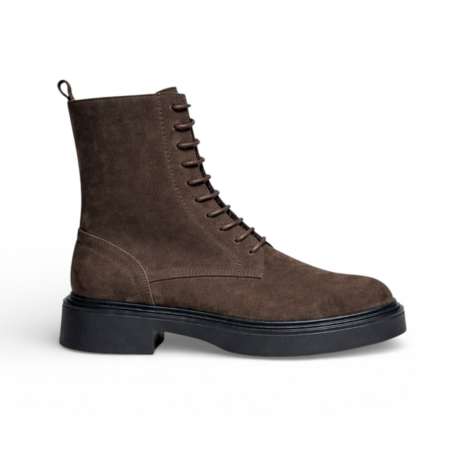 DERBY boot - suede chocolate