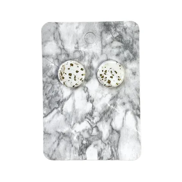 White and gold studs - large