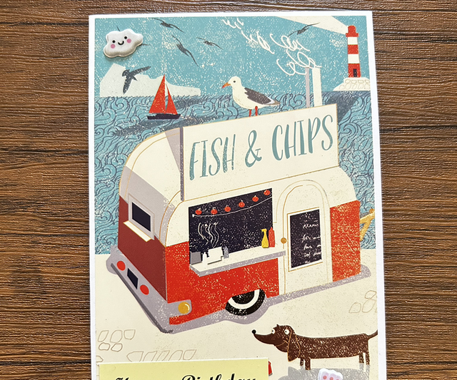 Fish &amp; Chips - Birthday Card