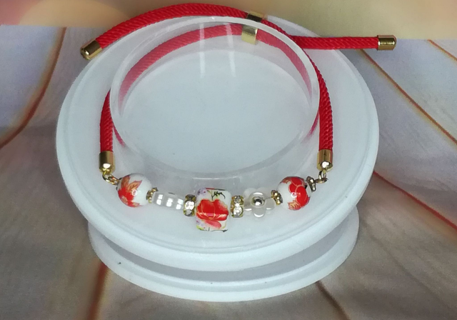 Bracelet perles céramique