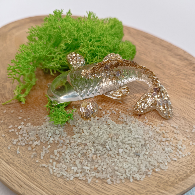 Poisson - Transparent et Paillette Or