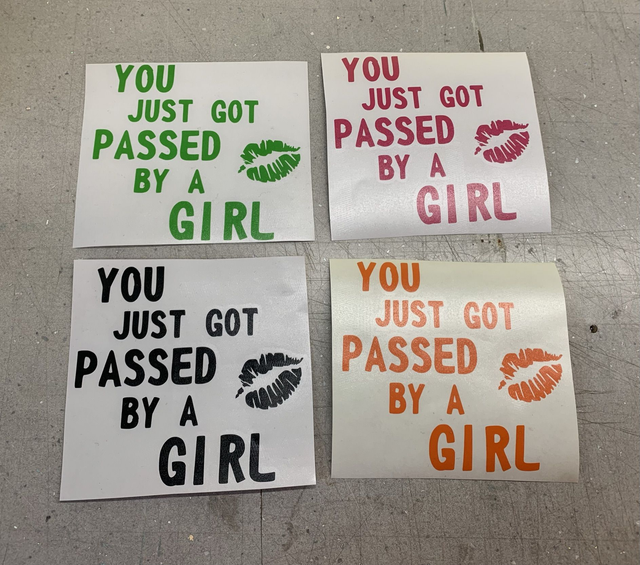 You Just Got Passed By A Girl Sticker 