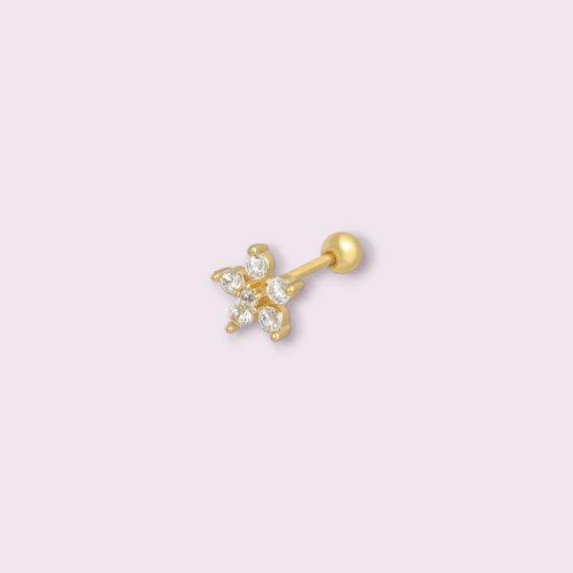 Piercing oreille fleur