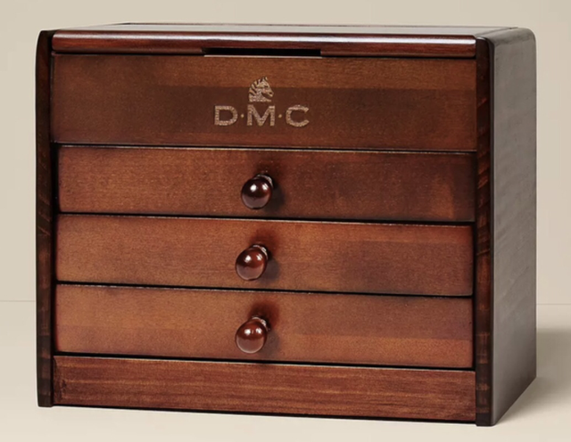 EMPTY DMC Petite Vintage  Embroidery Skein Chest