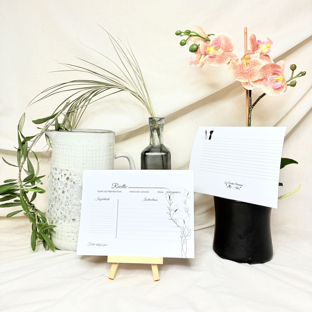 Fiches recettes vierges (20 pièces)