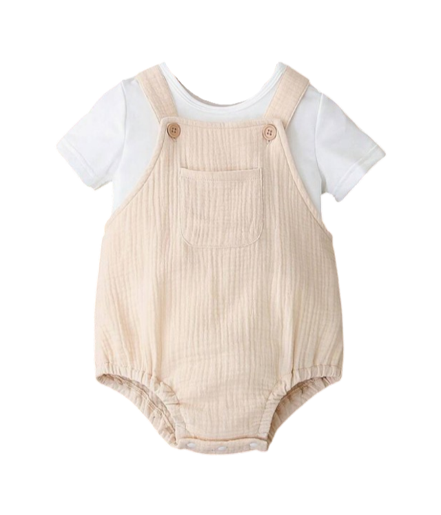 2 piezas Mono y camiseta de manga corta