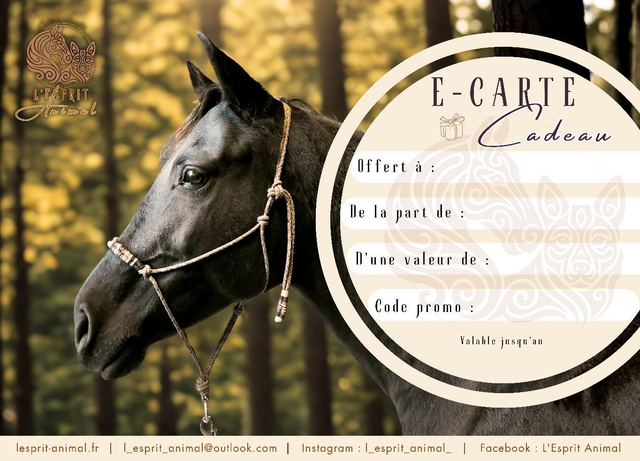 💌 E-Carte cadeau Cheval