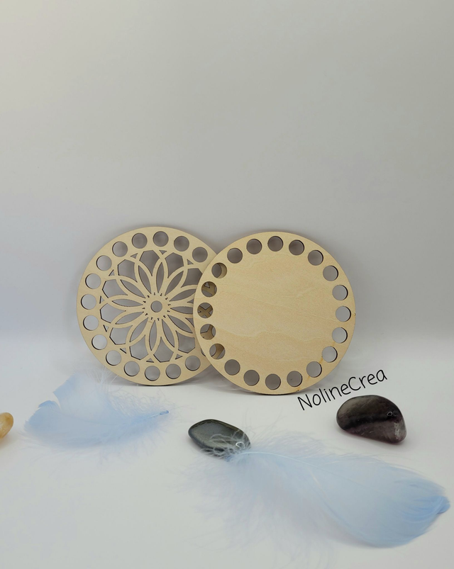 Lot de 2 bases en bois pour crochet, ensemble de 2 bases en bois