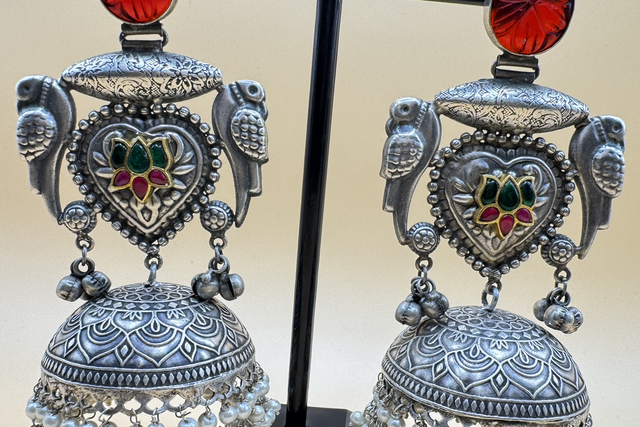 Oxidised Jhumkas 