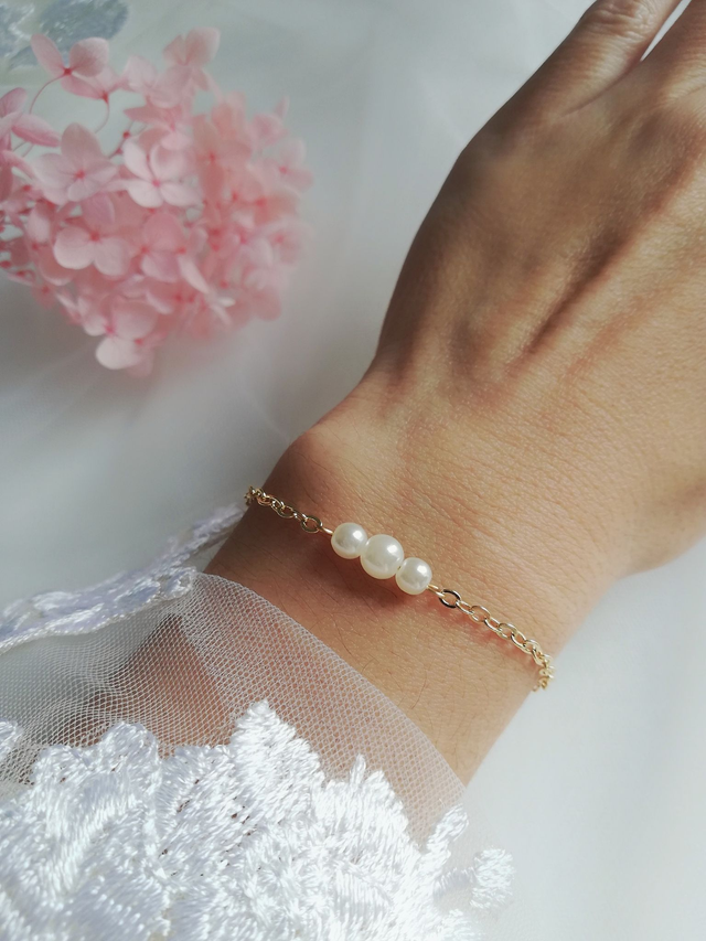 Bracelet 3 perles &quot;Élégance&quot;