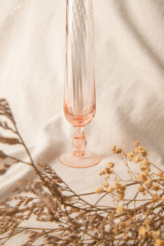 Vase en verre vintage rose ✨