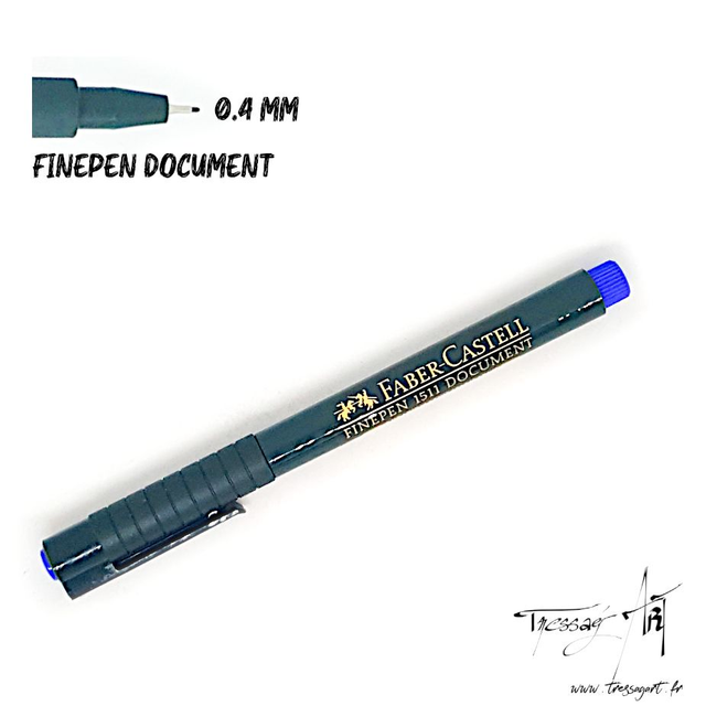 FABER CASTELL - STYLO FEUTRE FINEPEN DOCUMENT 0,4MM BLEU - FB022151