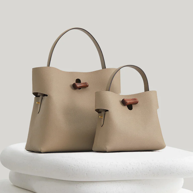 Sac en cuir Gaia taupe 