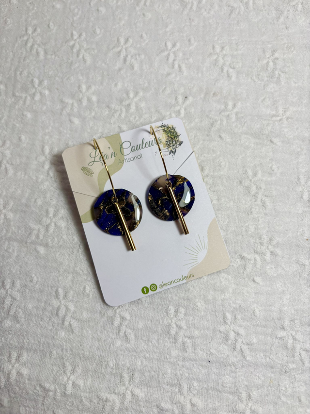 Coloris saphir - Boucles mini Cléopatre