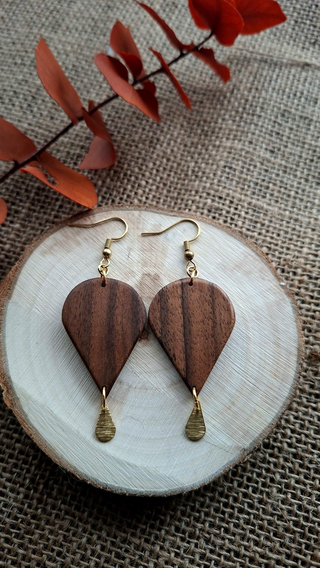 Holzohrringe voller stiller Schönheit 