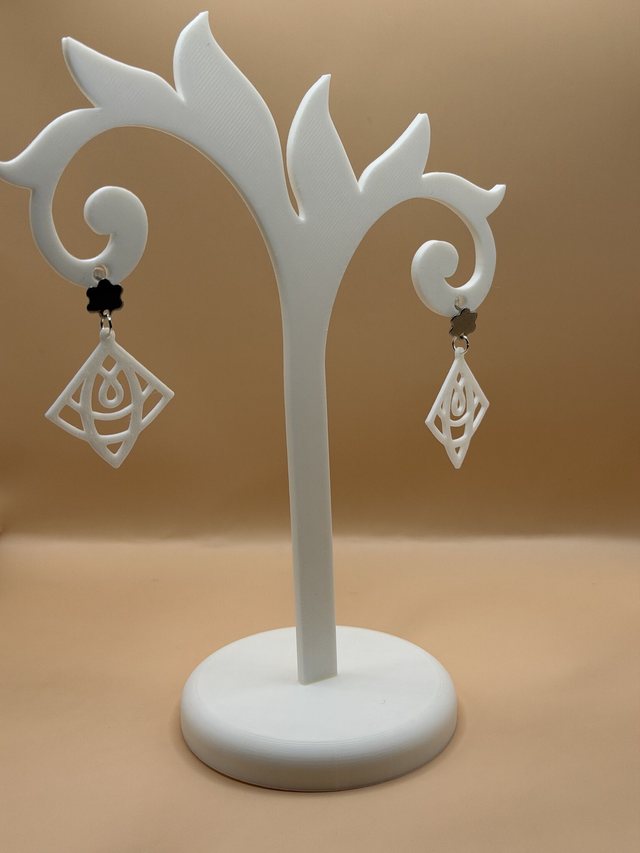 Boucles d'oreilles Géométrique - Attaches couleur inox