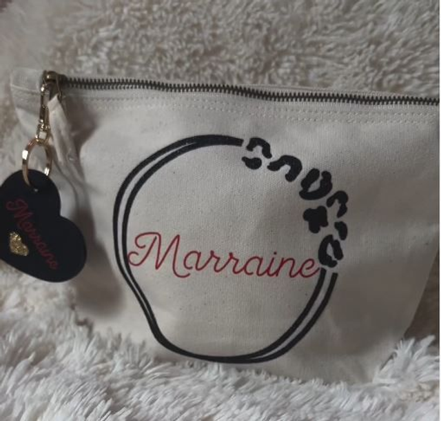 Pochette en coton Marraine 