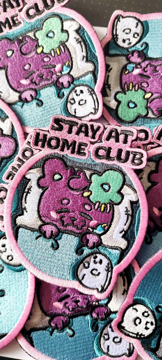 Stay At Home Club Iron On Patch