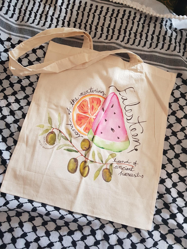 Double sided tote bags
