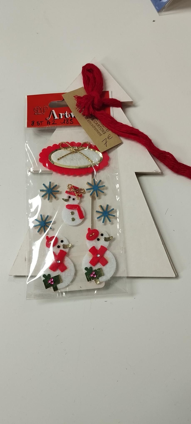 Sapin à décorer - carton bois blanc - 18cm