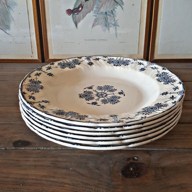 Assiettes creuses terre de fer Gien Copenhague 