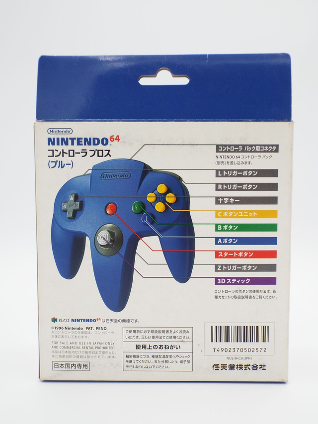 Nintendo 64 N64 Blue Controller In Box Official CIB Japan JPN