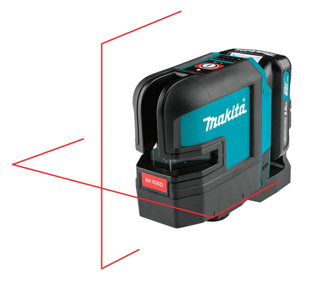 Nivel Láser en cruz 12V  MAKITA  ref. SK105D  -  ROJO  -  Batería no incluida