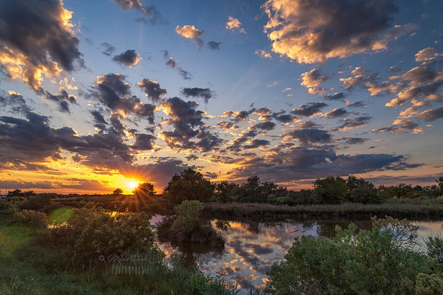 Nuages d'eau d'ange Audenge cadre 40X50