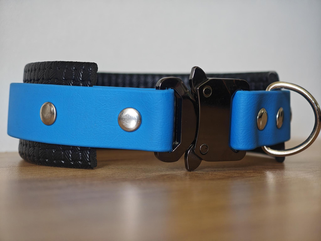 Collier pour laisse biothane 25 mm + mousse de ~40mm