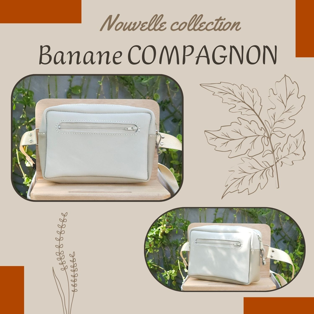 Sacoche Banane Compagnon - Blanc cassé 