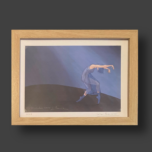 Ilustración Bailarina  azul 1