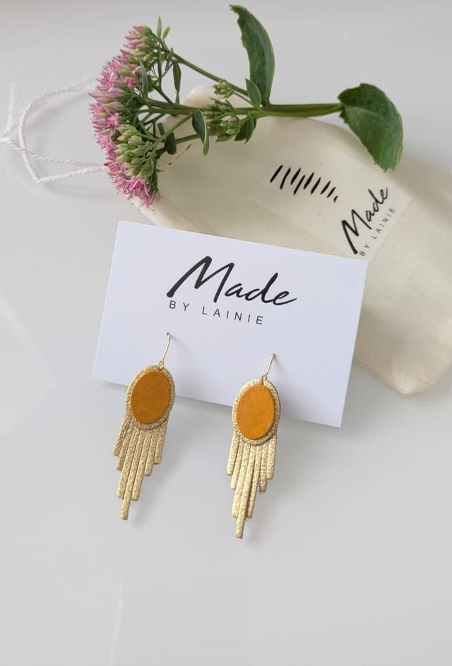 Deco Style Oval Drop Earrings