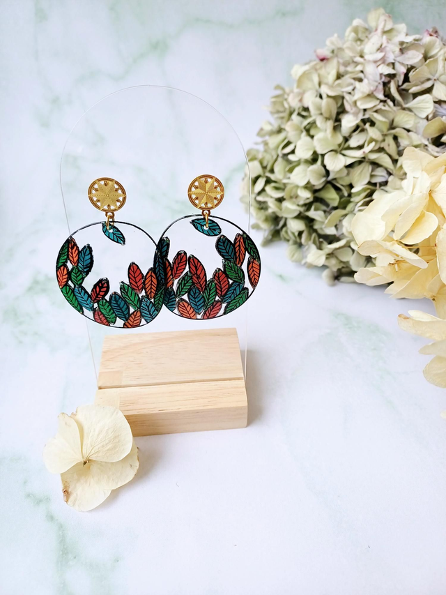 &quot; Florilège &quot; Boucles d&#039;oreilles verres de lunettes 