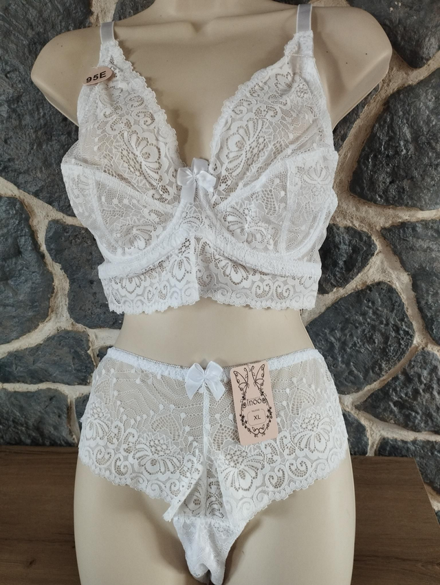 Ensemble bonnet E blanc sans rembourrage du 95E au 110E