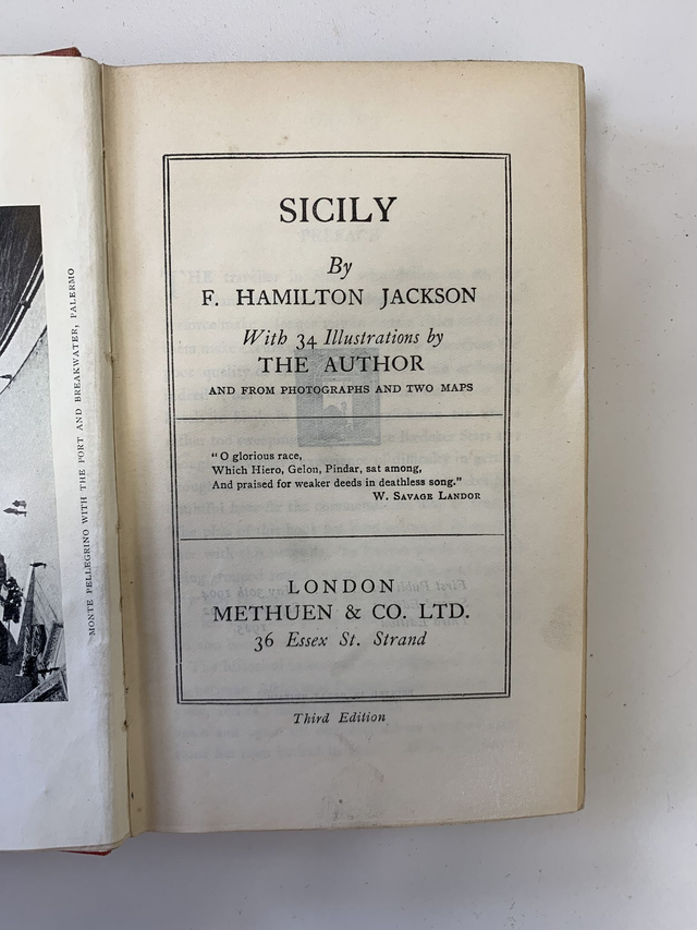 Sicily by F Hamilton Jackson 1925