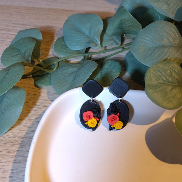 Deutschland: Ohrstecker mit Anhänger #0397