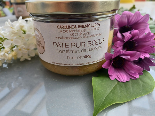 pâté pur Bœuf raisin Marc de Bourgogne