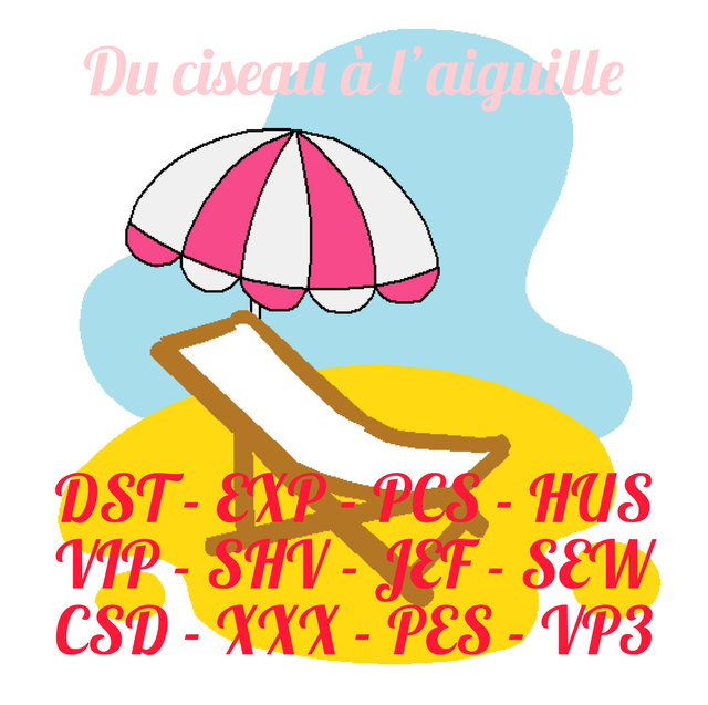 fichier broderie transat appliqué - Cadre 10x10 / 12 Formats