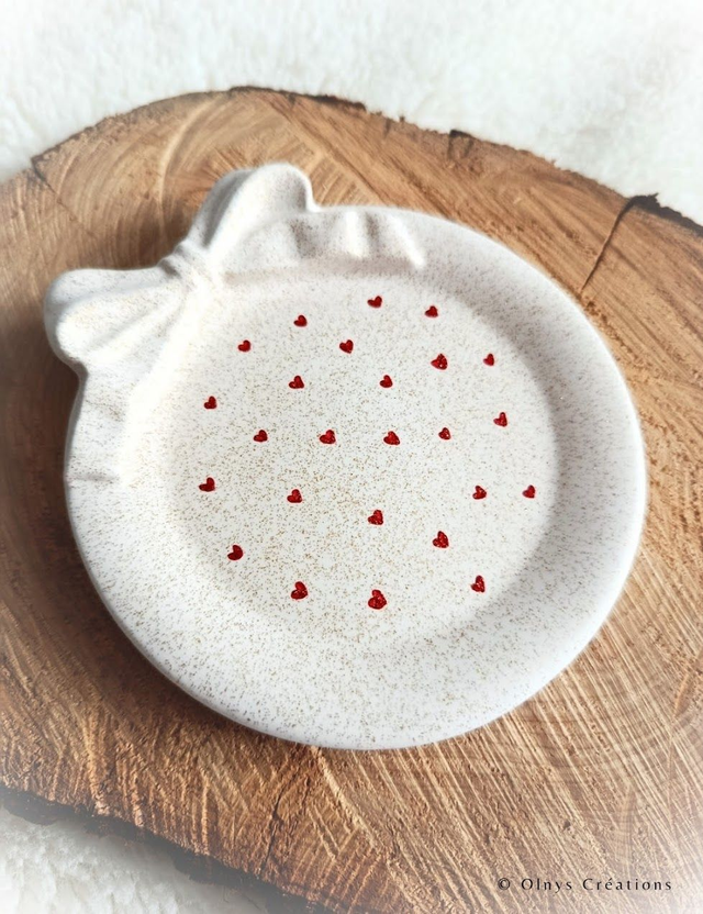 Petite coupelle vide-poche en plâtre résine