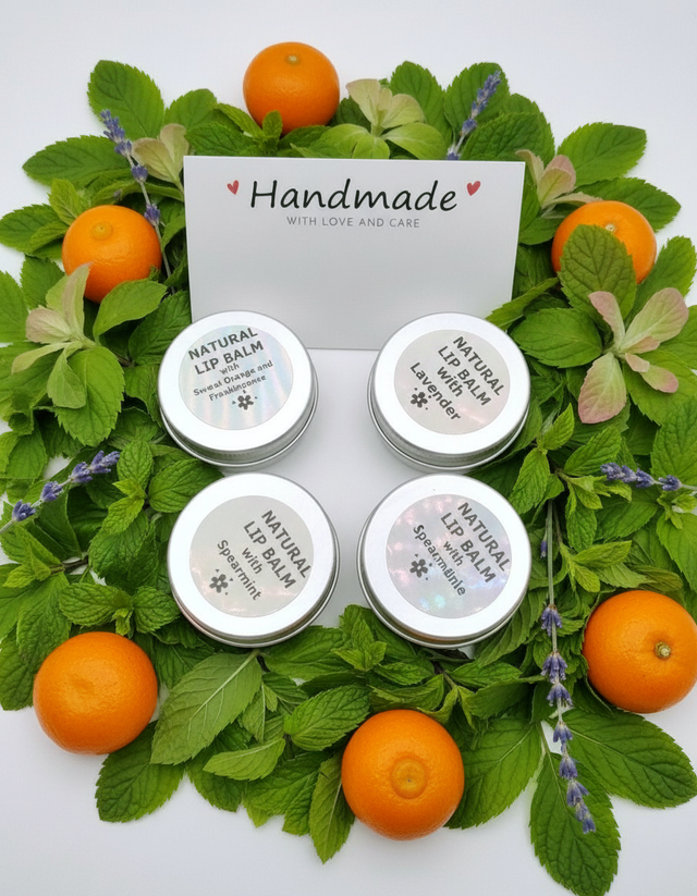 Natural Lip Balms with essential Oils, 15gr