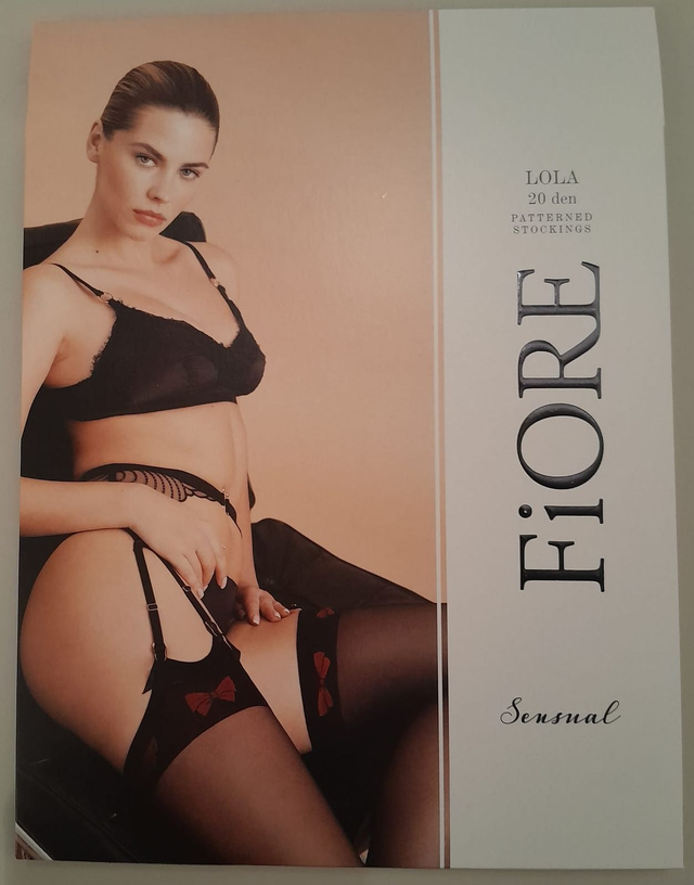 Bas noir fantaisie "Lola"
