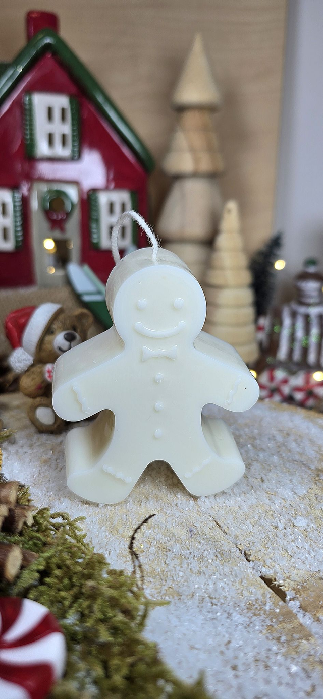 🍪 Bougie Petit Bonhomme de Pain d’Épices