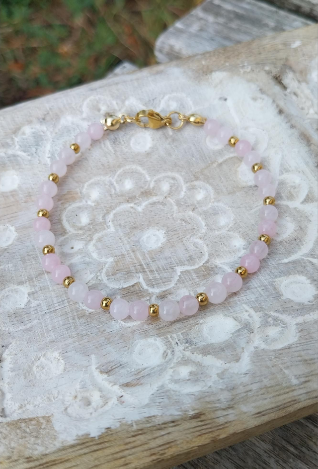 Bracelet en Quartz rose