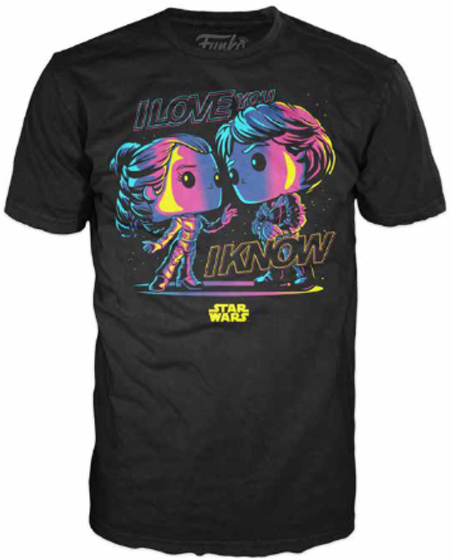 Star Wars: Han Solo &amp; Leia Valentines Pop Tee