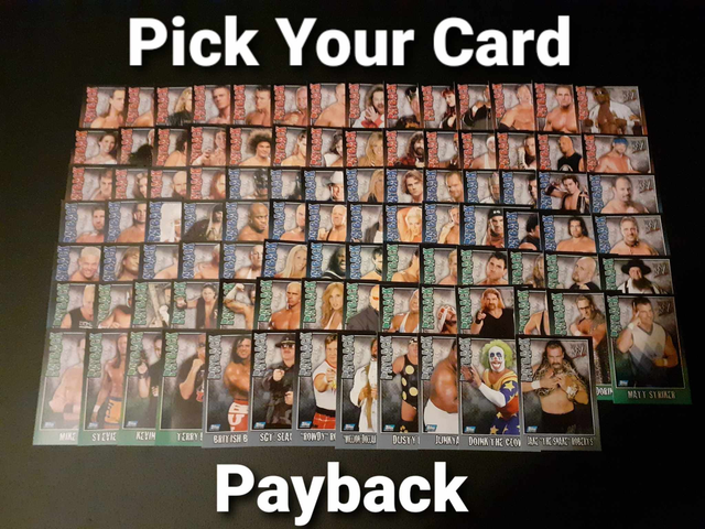 Payback Original SINGLE Trading Card (PICK FROM LIST)