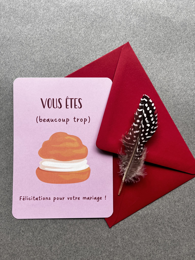 Carte de vœux &quot;Beaucoup trop choux&quot;