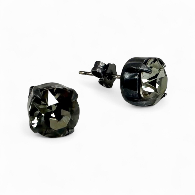 Ohrstecker KLASSIK BIG Black Diamond, Grau