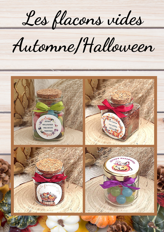 Flacon vide personnalisé Halloween / Automne